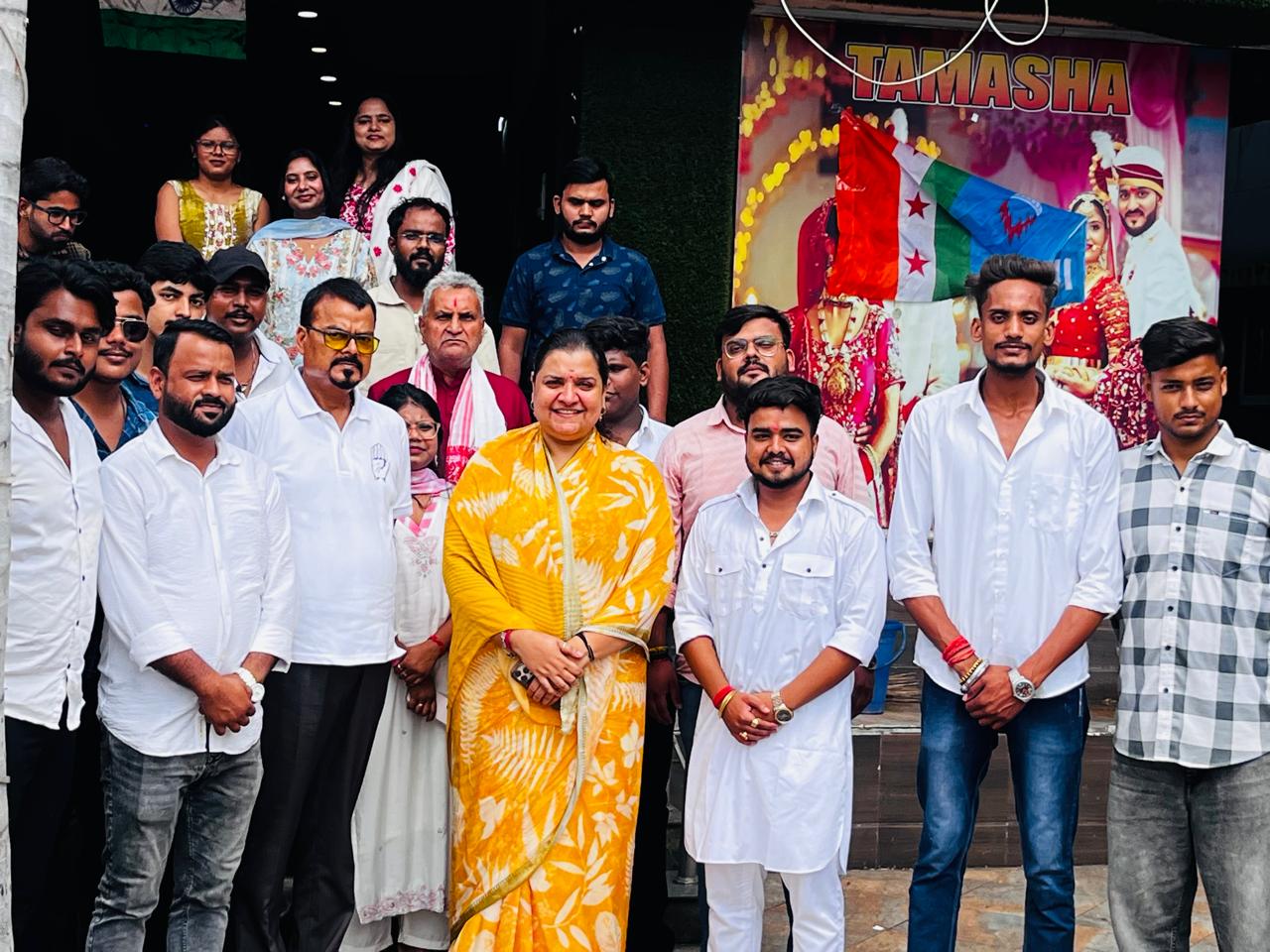 छात्रों की गूंज के तहत एनएसयूआई बीबीएमकेयू  अध्यक्ष राज रंजन सिंह का प्रदर्शन